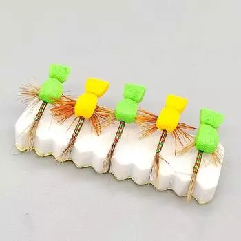 Наживка для нахлыста Плавающая наживка для форели, лосося, окуня, сома жёлтый