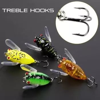 Наживка для зимней рыбалки, 4 цвета, металлический рыболовный крючок, пластиковая наживка для зимней рыбалки, жесткая наживка