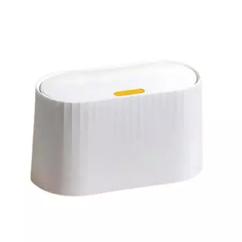 Нажмите и утилизируйте крошечный пресс-тип мусорного ведра для легкой очистки столешницы ванной мусорное ведро темно-зеленого