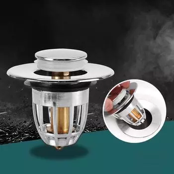 Нажмите кнопку Bounce для раковины, всплывающий сливной фильтр, ванная комната, душевая раковина, фильтр-заглушка для умывальника, сито для раковины для волос, кухонная пробка для ванны