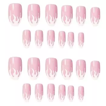 Нажмите на квадратные акриловые накладные ногти клей на ногти для женщин девочек маникюрный салон своими руками 24 шт 1 мл One Size