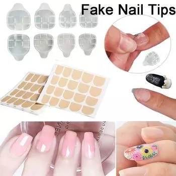 Нажмите на ногти, водонепроницаемые двусторонние ленты, накладные кончики ногтей, гель для ногтей, дизайн ногтей, накладные наклейки для ногтей