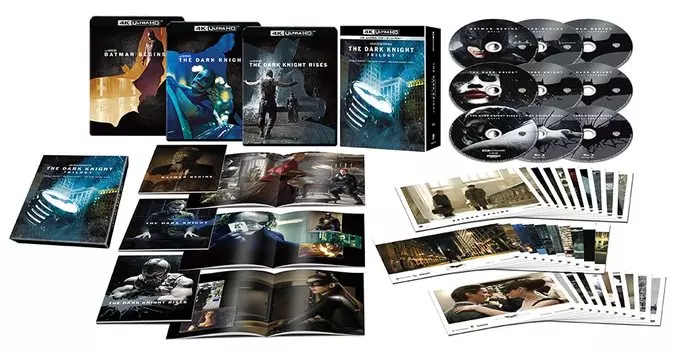 Нажмите Трилогия Темного рыцаря Бокс ULTRA HD ULTRA HD (Первое издание) Коллекционный (4K и Blu-ray набор) (9 дисков) [4K + Blu-ray]