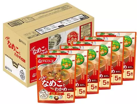 Название супа мисо Amano Foods и вакаме 5 порций x 6 пакетиков (Красный Даши) 28,5 г