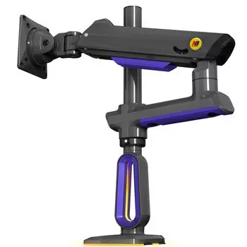 NB ЭРГОНОМИЧНЫЙ кронштейн для монитора с RGB-подсветкой, совместимый с мониторами размером до 60 дюймов, грузоподъемность. Кронштейн для игрового монитора. Кронштейн для дисплея. Одинарный кронштейн VESA G80, вес 2–20 кг.