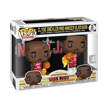 NBA JAM W2 Клайд Дрекслер Хаким Оладжувон 2 комплекта баскетбольных фигурок Funko Funko (30-я годовщина)