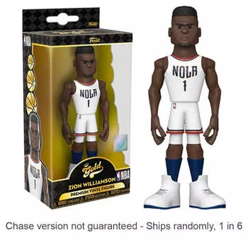 NBA Zion Williamson Home 5-дюймовая виниловая пластинка Gold Chase поставляется 1 из 6
