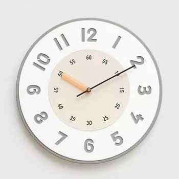 Nbdeal Wall Clock Silent Analog Diameter 33cm White Continuous Second Hand YKL-1321