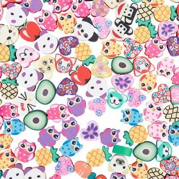 nbeads Ручная работа Полимерная глина 4 Смола Глина Смешанная DIY Craft УФ смола Вложенные бусины, прибл.. 80г, Типы, Стильные, Бусины, Кристаллы, Детали, Аксессуары,