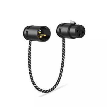 NCGGGY Микрофон Вращающийся на 360 градусов Прямоугольный XLR Угловой Регулируемый Адаптер Кабеля Микрофона Женский XLR к Мужскому для Микрофона Совместимый с чёрный