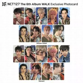NCT127 6-й альбом WALK Эксклюзивная фотокарточка SMtown Global Walmart KPOP