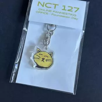 Nct 127 Johnny Hand Drawing Hand Painting Cat Acrylic Keyring