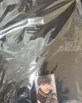 NCT JAEMIN DREAM SHOW 3 МЕЧТА () Футболка с длинным рукавом SCAPE Official MD, черная, с фотокарточкой, новая