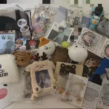 NCT Официальные товары Неофициальные товары Кукла Новогодние поздравления Фотопакет Карманный Чи Чоу Мешочек Тканевый постер