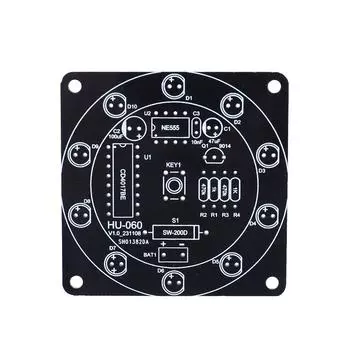 NE555 CD4017 Комплект DIY Lucky Rotary Suite Светодиодный комплект электронных компонентов (Нет дела) D