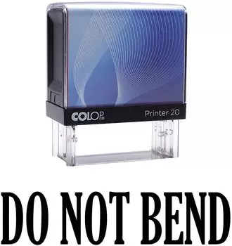 НЕ ГНУТЬСЯ Самокрасящаяся резиновая печать Маленькая черная чернильная офисная штемпельная марка Colop 14 mm x 38 mm OR 9 / 16 X 11 / 2 Inches