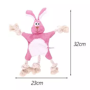 Не мягкие игрушки для собак среднего размера с пищащими игрушками в форме животных с узелком для жевания щенка чихуахуа мопса juguetes para perro As the picture