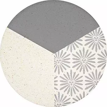 &NE NRS-093-HBSZ WAGARA Ceramic Diatomaceous Earth Coaster, Heavy Flower Bishi Tin