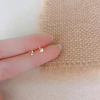 Не нужно выбирать серьги во время сна, женские простые и маленькие серьги-замки, серьги в стиле темперамент золотой