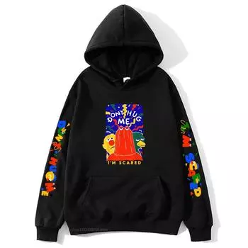 Не обнимай меня, я напуган, толстовки с мультяшной графикой, мужской топ унисекс, осень-зима, Sudadera, мужская и женская одежда S