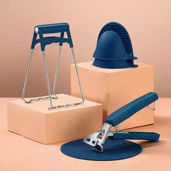 Не обжигающий и нескользящий зажим для чаши, кухонный бытовой зажим для посуды, зажим для пароварки, держатель чаши из нержавеющей стали 5set