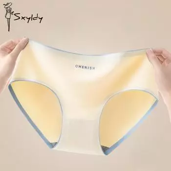 Не оставляющие следов простые хлопковые трусики для девочек, эластичные женские трусики средней талии с высокой посадкой M белый