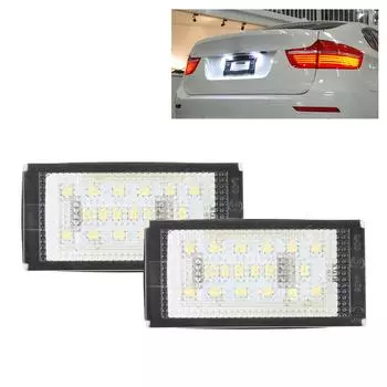 Не подходит для кабриолета, без ошибок, 7000K, белая подсветка номерного знака, 12 В, 0,17 А, светодиодная автомобильная лампа, 2 шт. для BMW E46 2D/M3 License Plate Light
