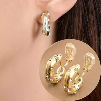 Не прокалывающие серьги-клипсы для ушей, новые нестандартные металлические серьги для женщин