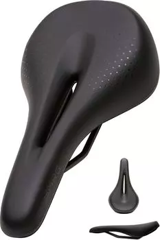 не просачивается в седло велосипеда SMRG Толстая подушка перфорированная шоссейный велосипед кроссовый велосипед дышащий материал предотвращение [дождевой воды] [Сделано в Тайване] [JIS чёрный