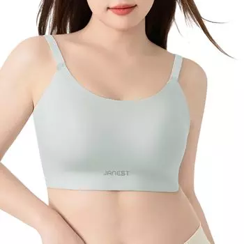 Не просто бюстгальтер Футболка Nabe Бюстгальтер, который визуально уменьшит вашу грудь Беспроводной бюстгальтер Открытый бюстгальтер, который сглаживает большую грудь Тонкие бретельки делают ее серый