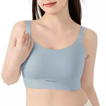 Не просто бюстгальтер Футболка Nabe Бюстгальтер, который визуально уменьшит вашу грудь Беспроводной бюстгальтер Открытый бюстгальтер, который сглаживает большую грудь Тонкие бретельки делают ее синий