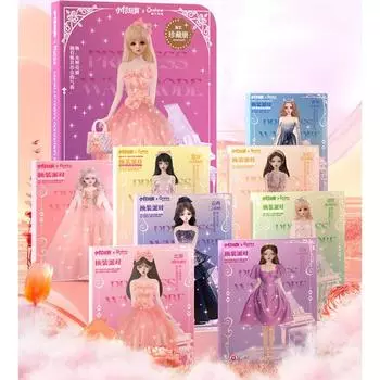 Не разрезая бумажную куклу, тихая книга, играй многократно, сделай сам, милая принцесса, книга, подарок на день рождения 6