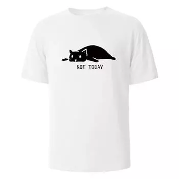 Не сегодня забавные 3D принтованные футболки для мужчин летние дышащие удобные топы с короткими рукавами и круглым вырезом базовая мужская одежда S