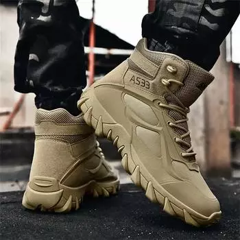 Не скользит Первый слой обуви Ботильоны Синие ботинки Мужские ботинки для ходьбы Кроссовки Спортивные High End Vzuttya Athletics 38