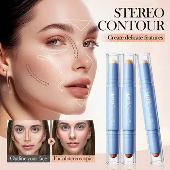 Не смывайте макияж и консилер, трехмерный осветляющий карандаш-хайлайтер, два в одном, три варианта цвета, 3,6 г, 1 шт. One Size