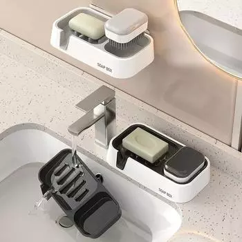 Не сверлильный бытовая многофункциональная не накапливающая воду настенная стойка для слива мыла стойка для хранения мыльниц