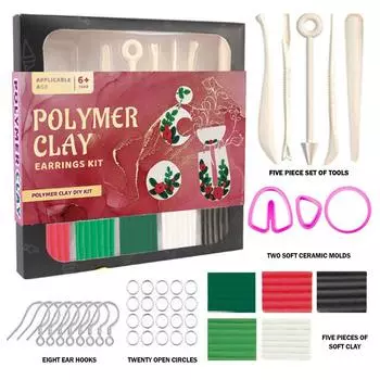 Не требующие выпекания высушенные серьги керамический набор инструментов ручная работа DIY материал упаковка One Size
