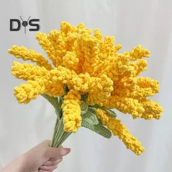 Не увядающий вязаный ячмень Креативный практичный макет сцены из ячменя ручной работы жёлтый