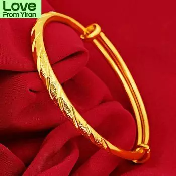 Не выцветает навсегда настоящие 14-каратные золотые браслеты ювелирные изделия женские золотые Pulseira Feminina Bizuteria свадебные драгоценные камни 14-каратные золотые браслеты женские