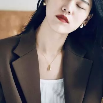 Не выцветает персонализированный замок ожерелье холодный ветер свет роскошь ниша декоративная ключичная цепочка