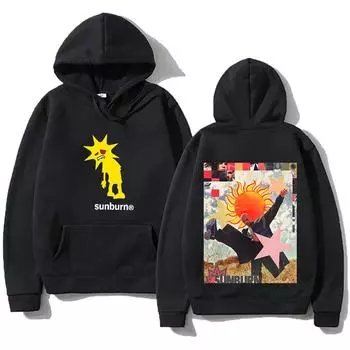 Не забывайте обо мне Пуловеры Sunburn Tour Доминик Файк Толстовка с капюшоном Уличная мода Оверсайз Одежда High Street С капюшоном Поп-музыка Толстовка XS чёрный