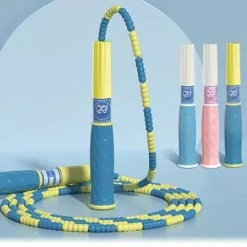 Не запутанная детская скакалка для прыжков, мягкая сегментированная скакалка для фитнеса, начальная школа белый/розовый