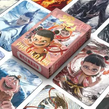 Ne Zha лазерная карта Фильм Периферия Праздничные подарки Коллекция 55 шт./упак. 5.8cm*8.8cm