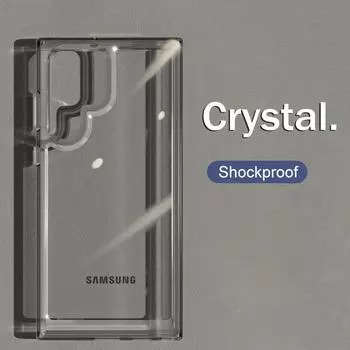 Не желтеющий акриловый противоударный чехол для телефона с кристаллами для Samsung S24 S23 S22 S21 FE Plus Ultra A32 A52 A72 4G A33 A53 A73 A54 A34 5G Жесткий чехол For Samsung S24 чистый