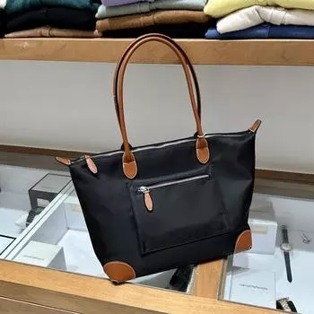 Неабразивная угловая сумка для пельменей, утолщенная, не мнется, сумка-тоут для поездок на работу из нейлона с кожаной наплечной сумкой для мам 41 * 26 * 15CM