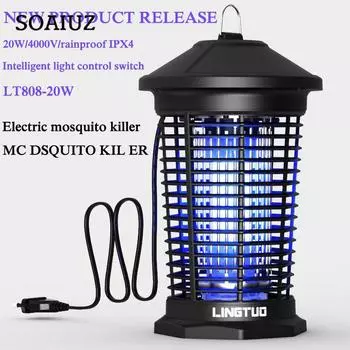 NEARCAM20W Убийца комаров, защита от дождя, 4000 В, электрический шок, убийца комаров, ловушка для комаров, садовая наружная лампа для уничтожения вредителей UK Plug