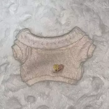 Неатрибутивная хлопковая кукольная пуговица для шкафа, большая вязка, цвет слоновой кости, 20 см