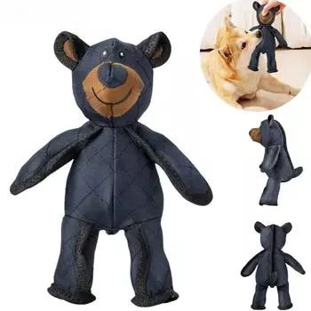 Небьющаяся экстремальная игрушка-медведь для собак, жевательная игрушка, неразрушимая плюшевая игрушка для собак с пищащим звуком, прочная, прочная, прочная игрушка для собак, которую можно жевать