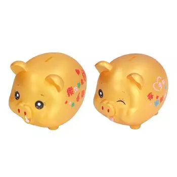 Небьющаяся копилка из мягкого пластика, симпатичная шкатулка для сбережений, золотая копилка, подарок на день рождения для мальчиков и девочек Save Money Happy Pig