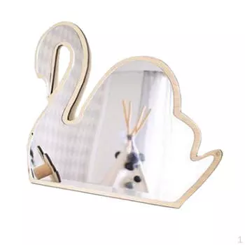 Небьющееся деревянное акриловое зеркало для ванной комнаты, декор для детской комнаты #8